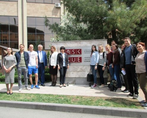 Group photo during Visit of Yerevan University during Excursion to Yerevan of Elective Module Black Sea Region