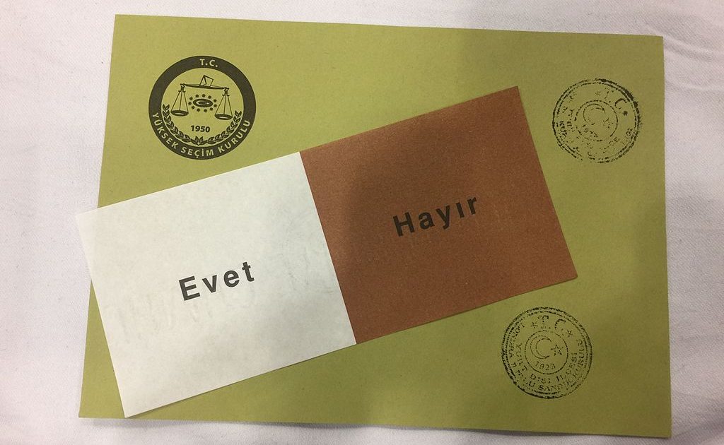 Stimmzettel Verfassungsreferendum Türkei