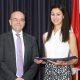 Franz Haslehner nach der Überreichung des Black Sea Region Excellence Awards an Natalia Garbuz